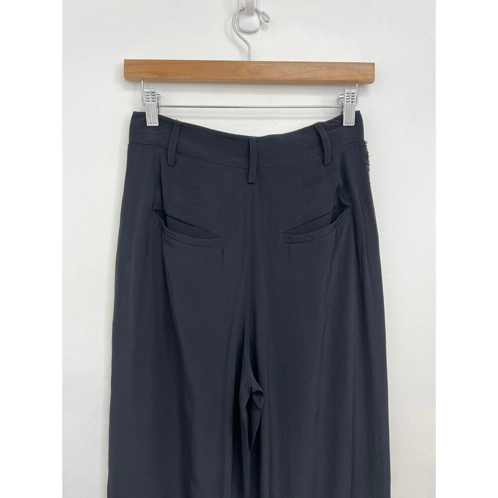 NWT Figue Hadley Embellished Beaded Pleated Drapey Straight Leg Trousers Size 2 - Picture 7 of 15